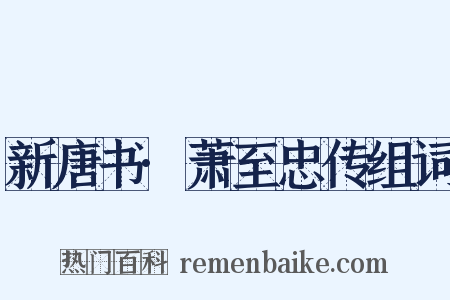 新唐书·萧至忠传组词是什么意思的图片